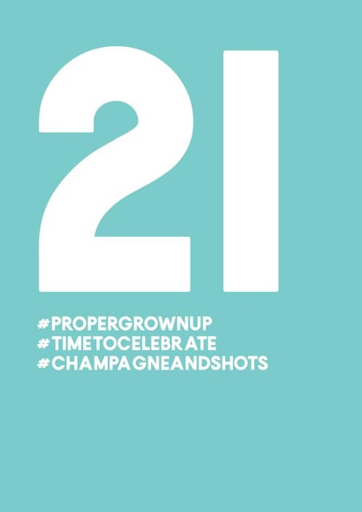 Happy 21st Birthday fun card created by Always Sparkle