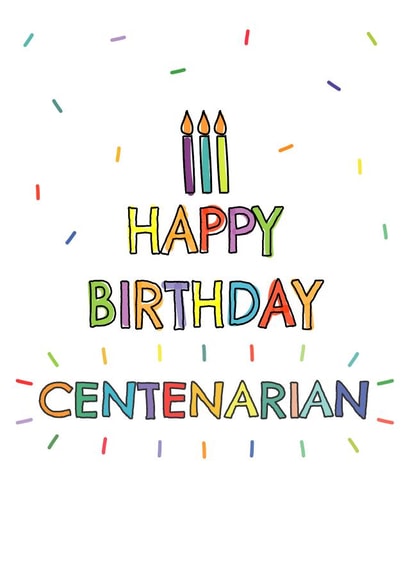 Centenarian 100th Birthday Card created by size3art