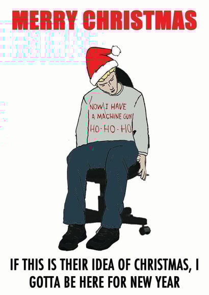 Die Hard Christmas Card created by George Bailey