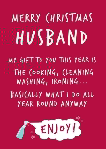 Funny Husband Christmas Card created by Fifi Designs