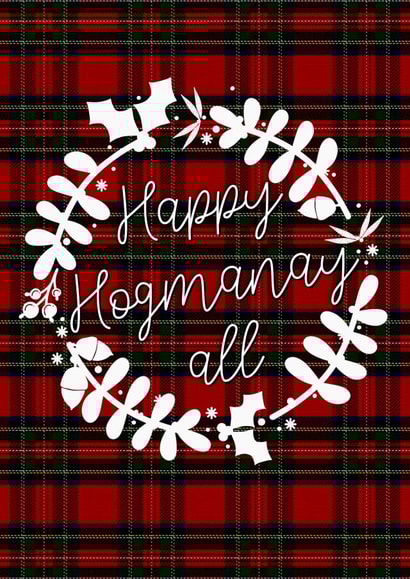 Happy Hogmanay card created by The Girl Next Draw Cards