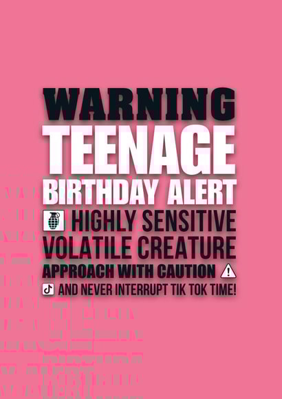 Teenage girl birthday card. created by Pendrea Noye