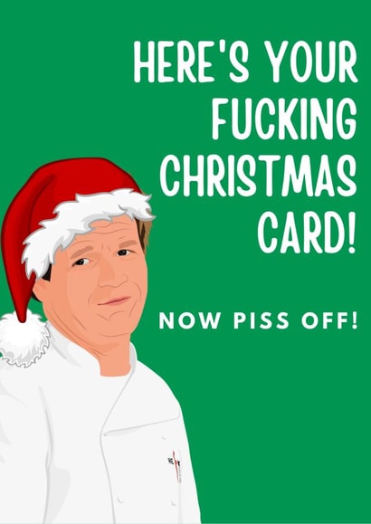 Gordan Ramsay Christmas Card created by Highgrove Cards