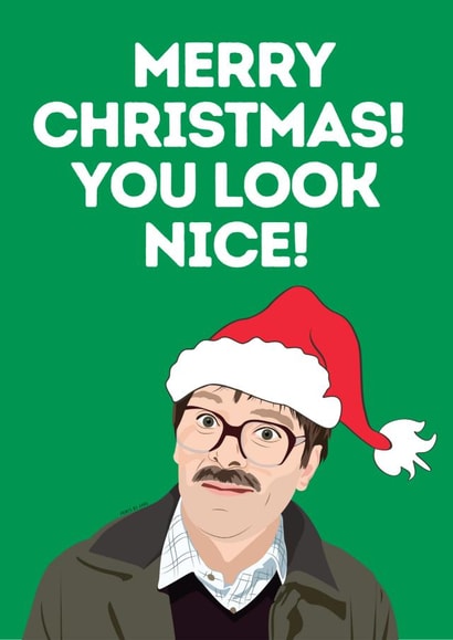 Friday Night Dinner Christmas Card featuring Jim created by Highgrove Cards