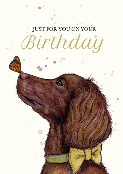 Birthday - Spaniel created by Silvia Whiteley Art
