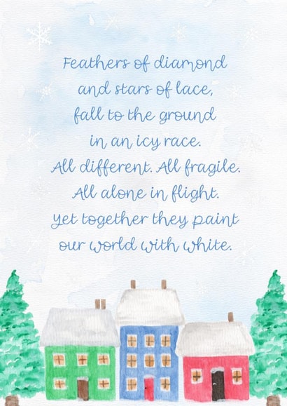White Christmas Poem created by Rhymes To Remember