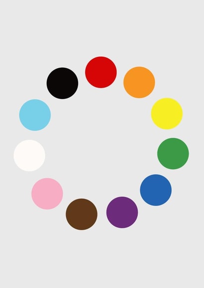 Rainbow dots celebration card created by Daniel Hill