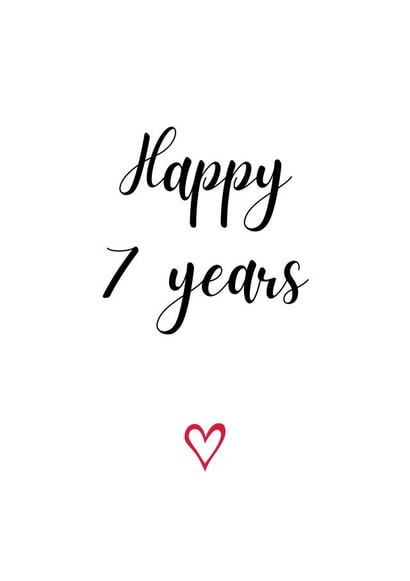 7th / Seventh Anniversary - Happy 7 years created by A Bee's Designs