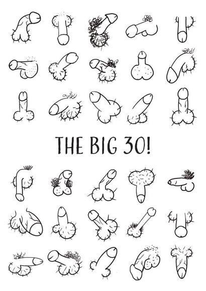 The Big 30 Birthday Card created by Replay Prints