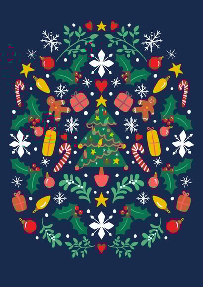 Christmas Tree Pattern Card created by Jessie Maeve Studio