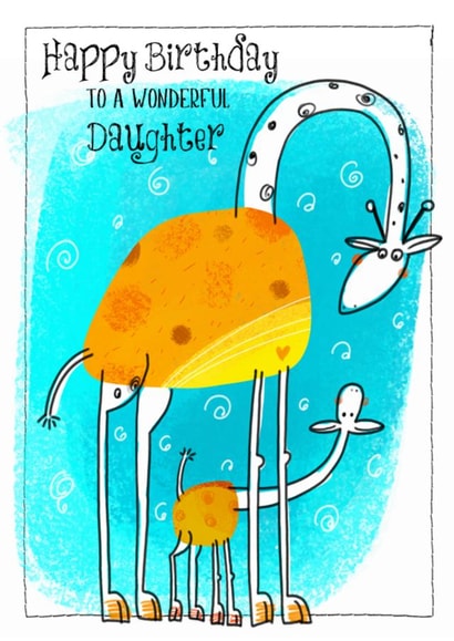 Daughters Happy Birthday Giraffe Card created by Shereen M Designs