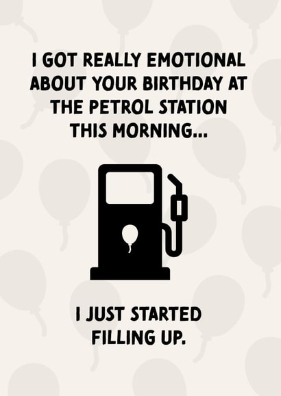 Petrol Station Funny Birthday Card created by Cards from Designers