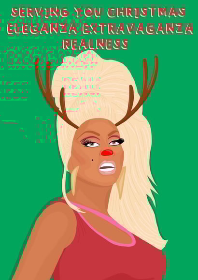 RuPaul Extravagant Christmas Card  created by Red Koala