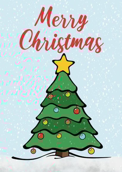 Christmas tree card created by Doublea