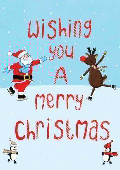 Christmas Skating created by Martyn Scribbler Illustration