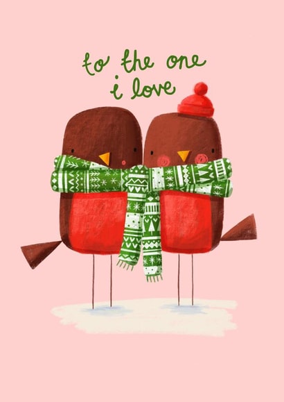To the one you love Christmas card created by Nicola Watson
