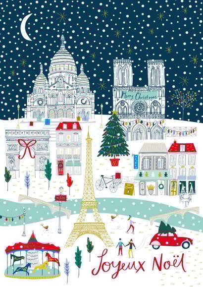 Joyeux Noel Paris Themed Christmas Card created by Jessica Hogarth