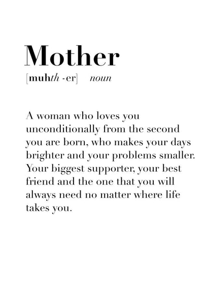 Mother meaning card created by Stephenie Emily