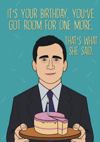Michael Scott The Office - Funny Birthday Card - That's What She Said created by Luke Oxtoby