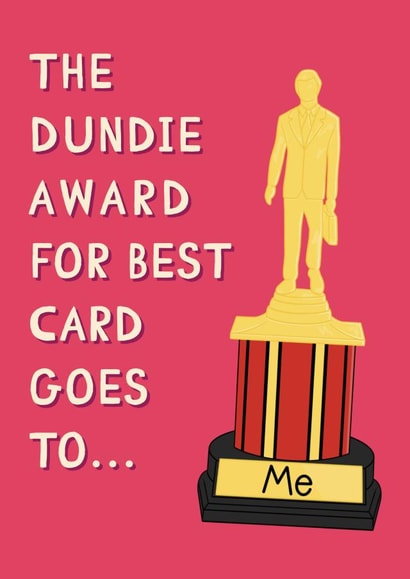 The Office Dundie Award Card created by Luke Oxtoby