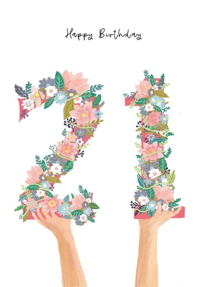 Happy 21st  created by Pink Pen Studio