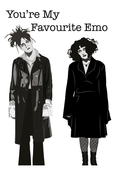 Matty Healy and Heather Baron Gracie Card created by TAmber Graphics