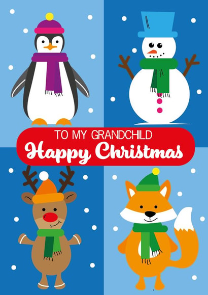 Grandchild Christmas Card created by Yeti Design
