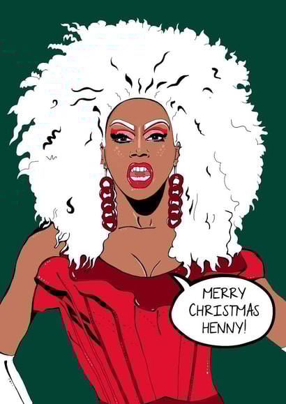 RuPaul Christmas Card created by Olivia Dimery