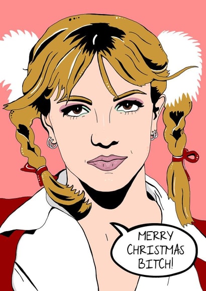Funny - Rude - Cheeky - Bestie - Friend - Britney - Its Britney Bitch - Britney Spears - Merry Christmas Bitch - Christmas Card created by Olivia Dimery