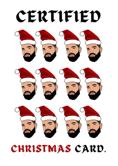 Drake Certified Christmas card created by Keepseyshop