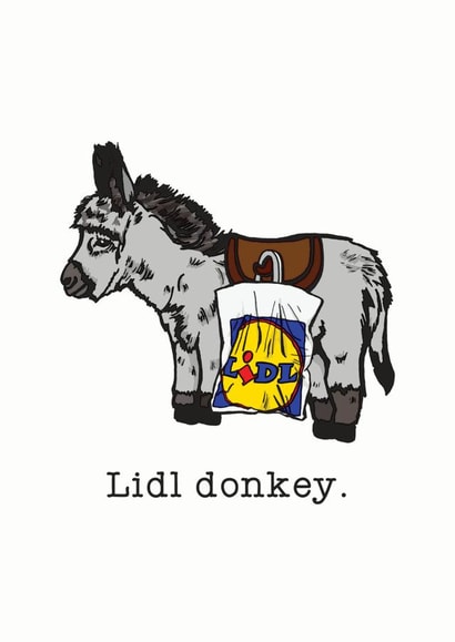 Funny Christmas Card - Lidl donkey created by Hattybones