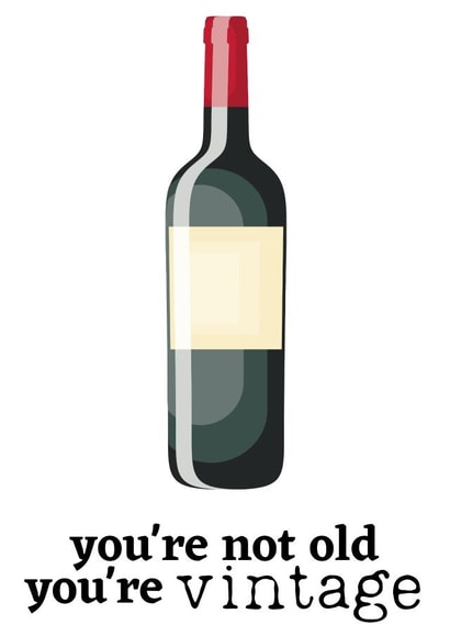 vintage wine birthday card created by Jitna Bhagani