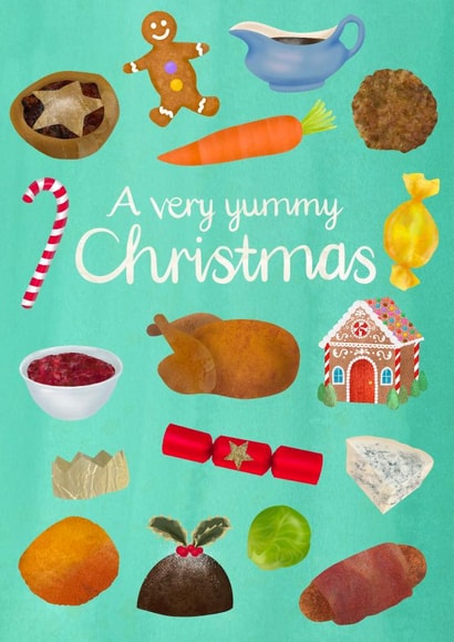 Very Yummy Christmas Dinner Card created by PearlyPea 