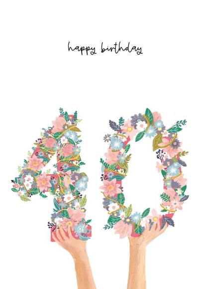 Happy 40th Birthday 1000 created by Pink Pen Studio