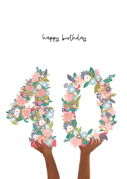 Happy 40th Birthday 1001 created by Pink Pen Studio