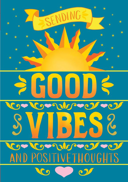 Good Vibes Thinking Of You Card created by Ostara's Attic