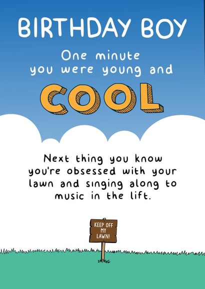One Minute You Were Cool created by Liverpool Card Studio