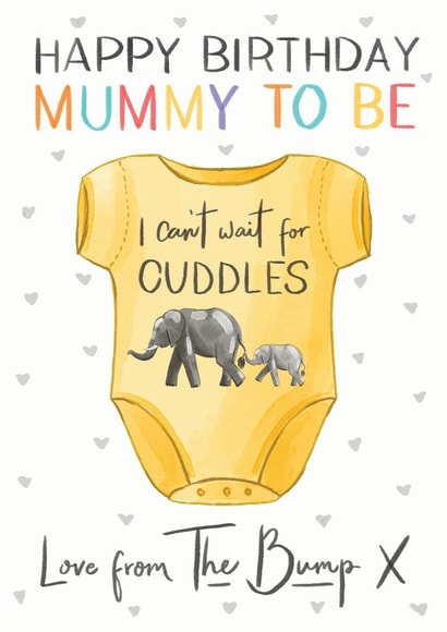 Love from the bump, Happy Birthday Mummy To Be! created by Making Meadows Ltd
