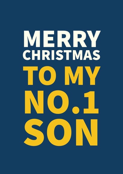 No1 Son Christmas Card 1001 created by PEA GREEN PRINTS