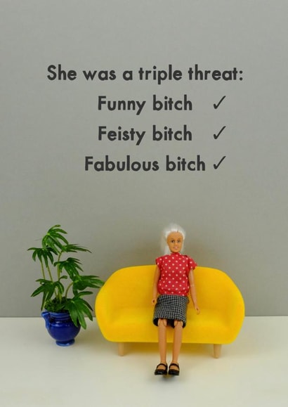 Triple threat created by Bold & Bright Cards