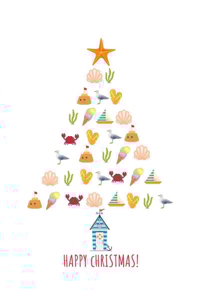 Seaside Christmas Tree Card created by Sand and Seagull