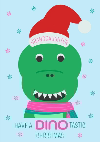 T-Rex Granddaughter Christmas Card created by Simply Nix