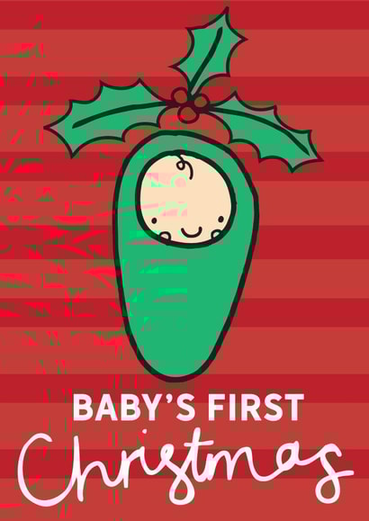Baby's First Christmas Card 1001 created by Dottypink Designs