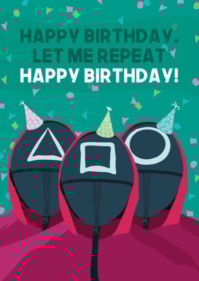 Squid Game Birthday Card 1002 created by WillyBee
