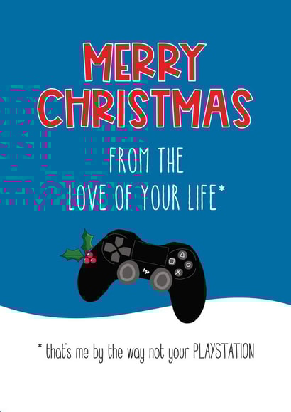 Funny Christmas Card for your spouse who likes gaming created by Silly Prints