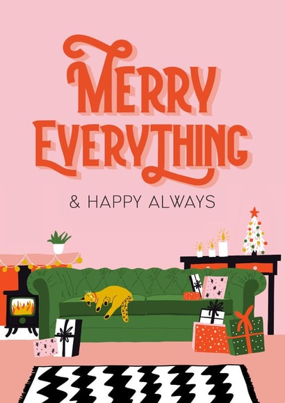 Illustrative Merry Christmas Card created by Fab Bab