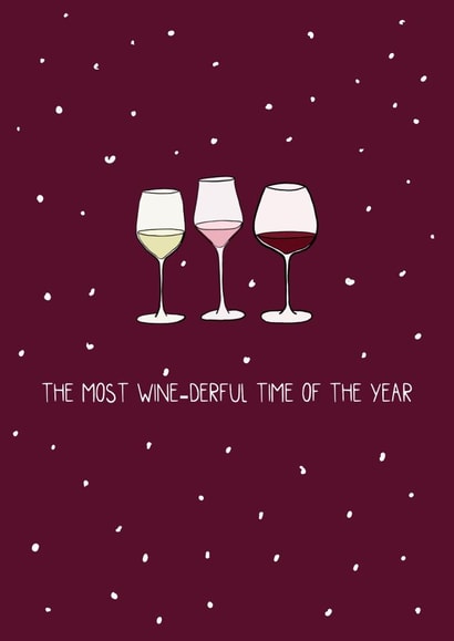 Wine Lovers Christmas Card created by Tiny Tiger