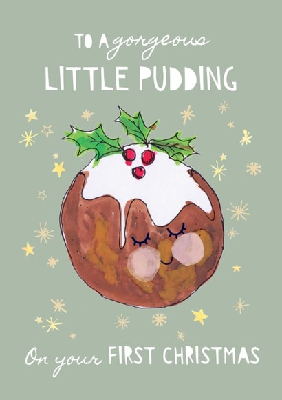 Little Pudding First Christmas Card created by Bow & Bell
