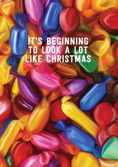 Colourful Quality Street Christmas Card created by Wit & Wisdom