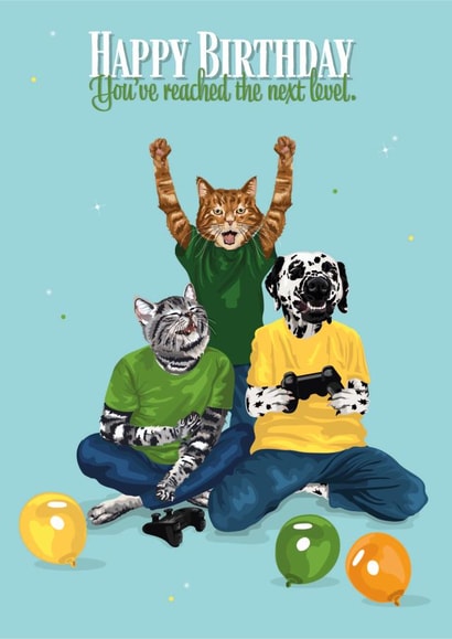 Children's Dotty Dog Next Level Video Game Card created by Dotty Dog